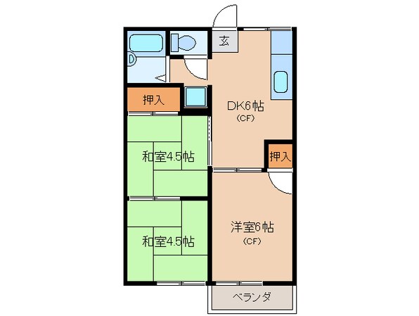 宮町駅 徒歩28分 1階の物件間取画像